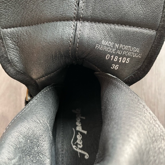 Free People Suede Black Mason Western Boots Size 36 - Picture 4 of 8